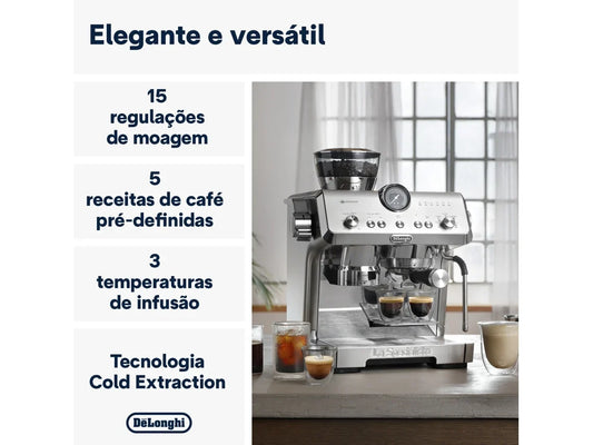 Máquina de Café Manual DELONGHI EC9555.M La Specialista Opera (15 bar - Café Moído e Grão)