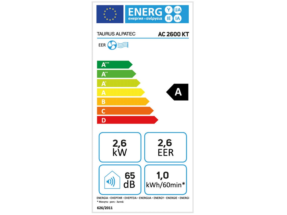 Ar Condicionado Portátil TAURUS ALPATEC AC2600KT (18 m² - 9000 BTU - Cinza)