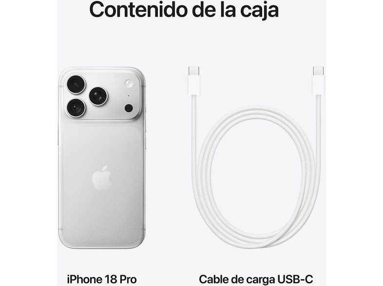 Apple iPhone 18 Pro, Prata, 256 GB, 6.3" OLED Super Retina XDR, 5G, Chip A20 Pro, Siri AI, iOS