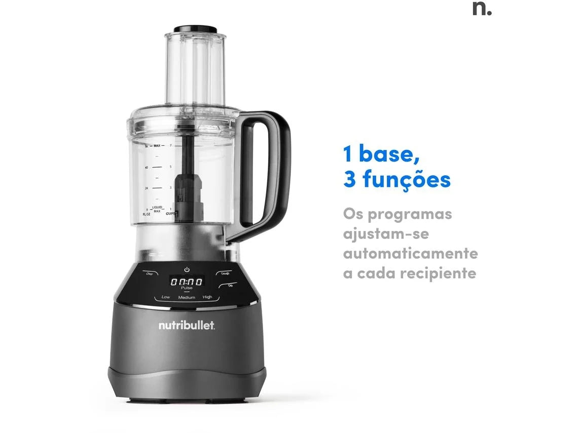 Liquidificador Full Size NUTRIBULLET Triple Prep System NBF580B (1.8 L - 1500 W - Inox)