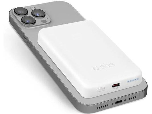 Powerbank SBS TEBB5000MAG1CW (5000 mAh - USB-C - Branco)