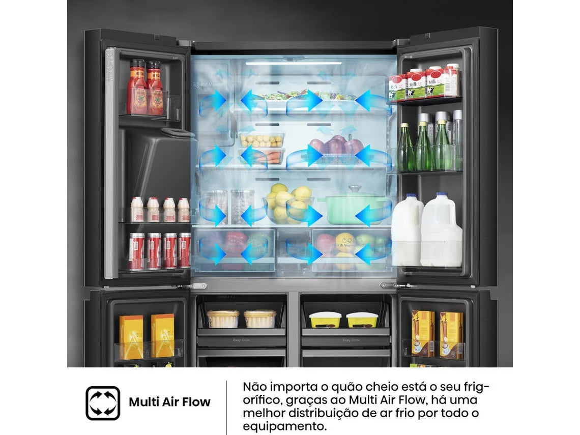 Frigorífico Americano HISENSE RQ760N4IFE (No Frost - 178.5 cm - 577 L - Preto)