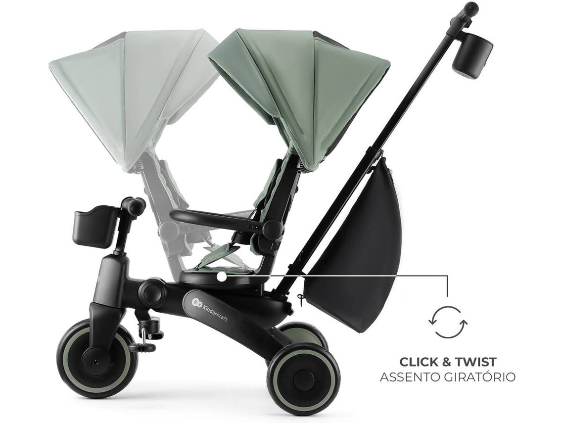 Triciclo 5 em 1 KINDERKRAFT Jazz 2 (Verde)