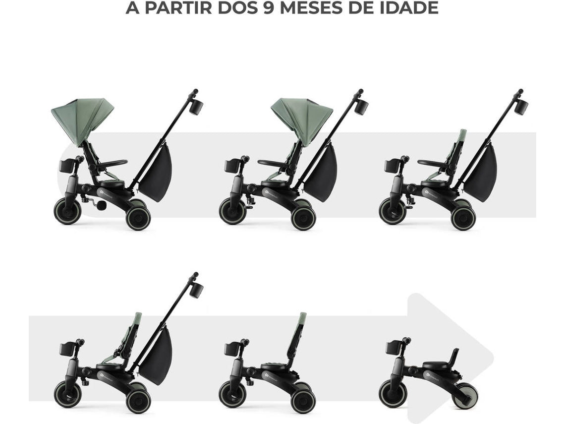 Triciclo 5 em 1 KINDERKRAFT Jazz 2 (Verde)