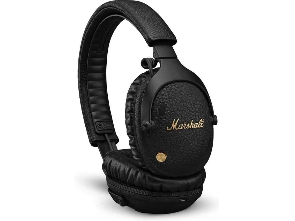 Auscultadores Bluetooth MARSHALL Monitor III (Over Ear - Microfone - Noise Cancelling - Preto)