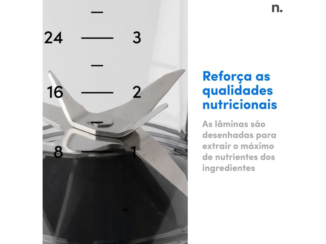 Liquidificador Full Size NUTRIBULLET Triple Prep System NBF580B (1.8 L - 1500 W - Inox)