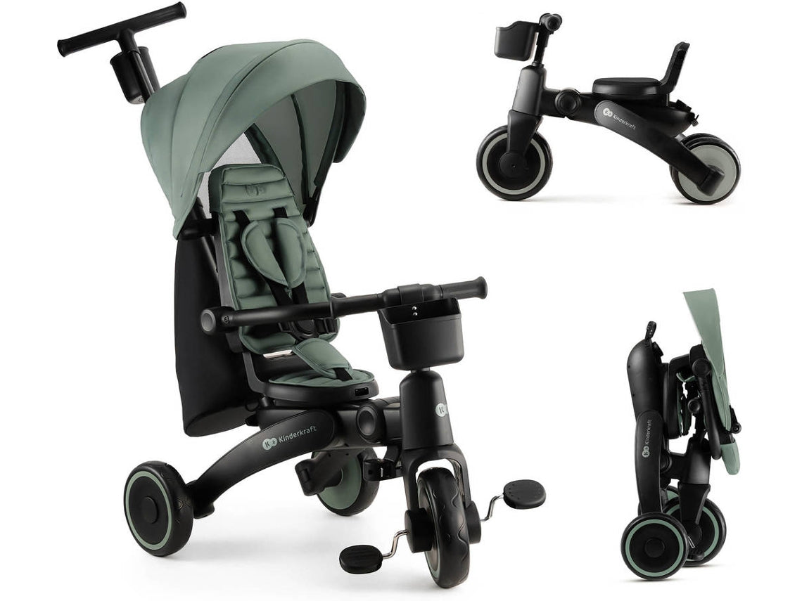 Triciclo 5 em 1 KINDERKRAFT Jazz 2 (Verde)