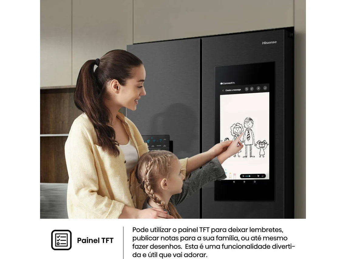 Frigorífico Americano HISENSE RQ760N4IFE (No Frost - 178.5 cm - 577 L - Preto)