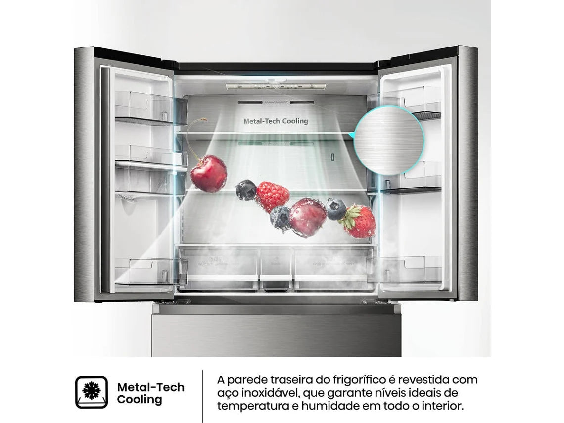 Frigorífico Americano HISENSE RF749N4SWSE (No Frost - 178.5 cm - 579 L - Inox)
