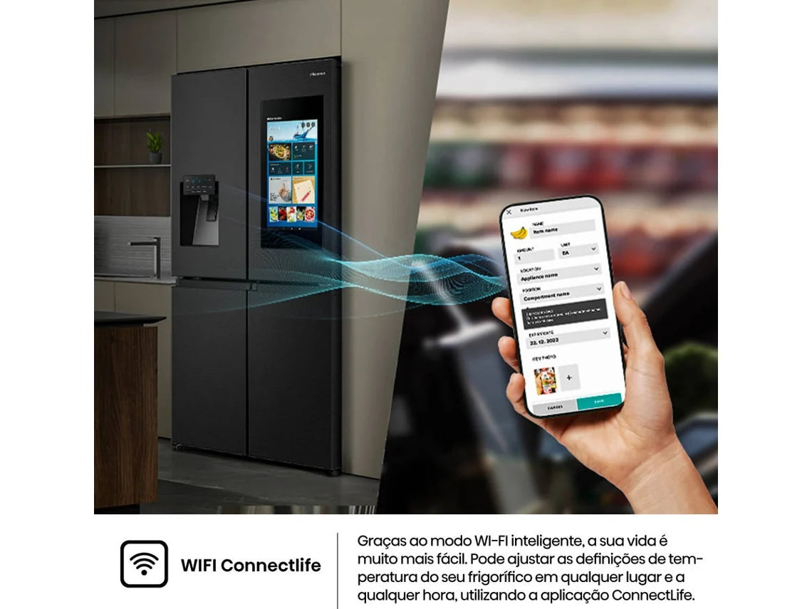 Frigorífico Americano HISENSE RQ760N4IFE (No Frost - 178.5 cm - 577 L - Preto)