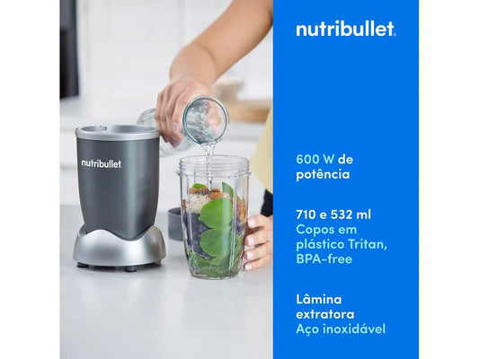 Liquidificador NUTRIBULLET Personal Blender Original 600 NB606DG (650 W - 0.710 L - Inox)