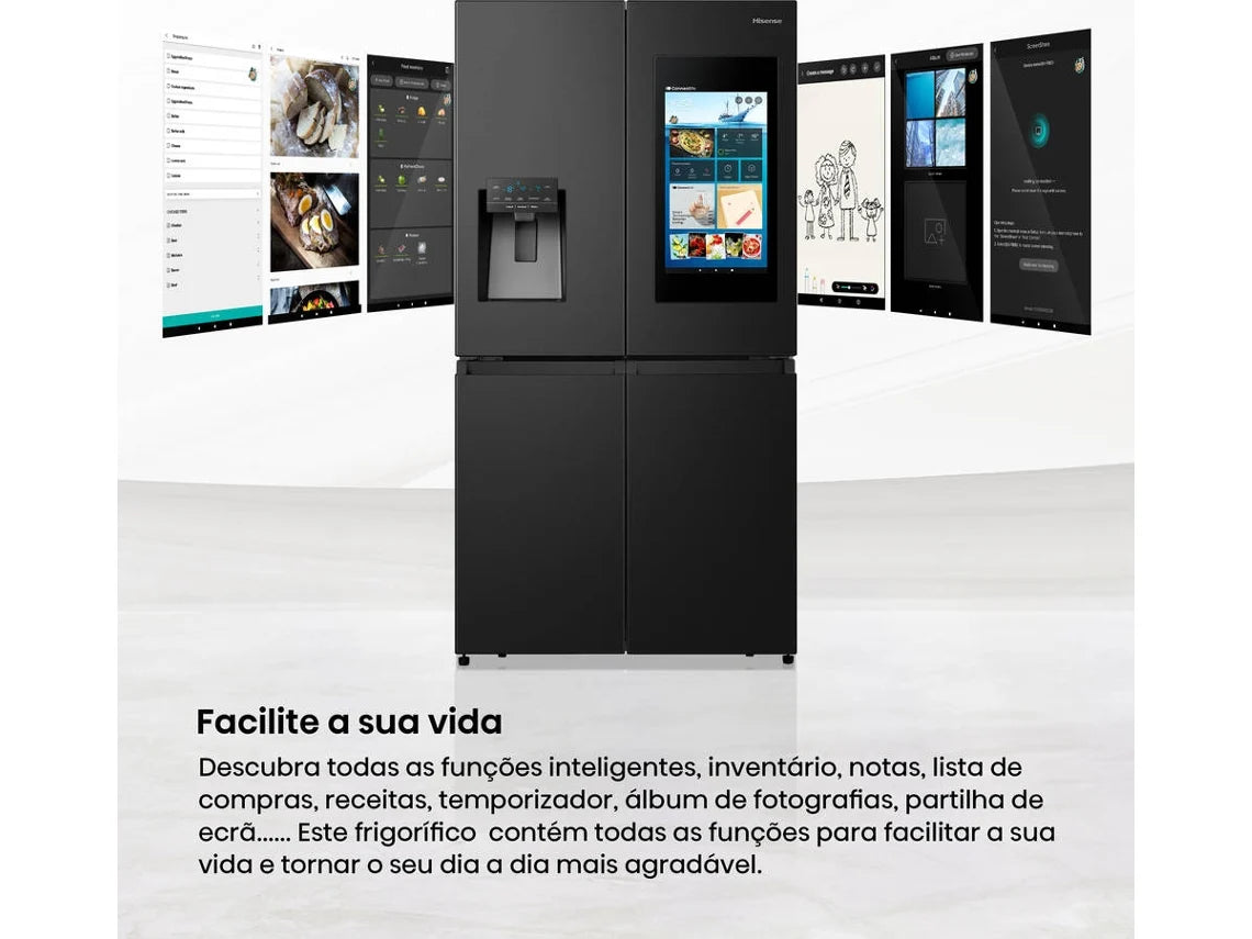 Frigorífico Americano HISENSE RQ760N4IFE (No Frost - 178.5 cm - 577 L - Preto)