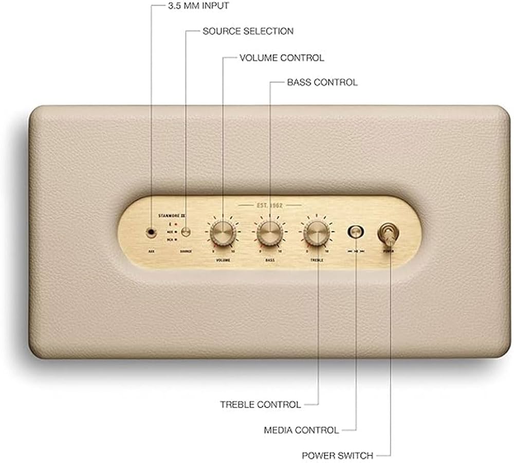 Coluna Bluetooth Marshall Stanmore III - Cream