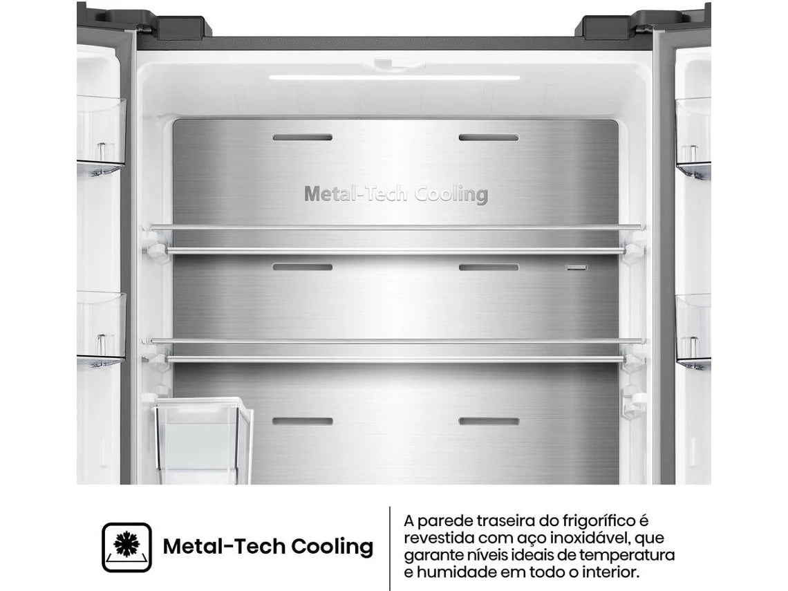 Frigorífico Americano HISENSE RQ5P470SYID D (No Frost - 178.5 cm - 483 L - Inox)