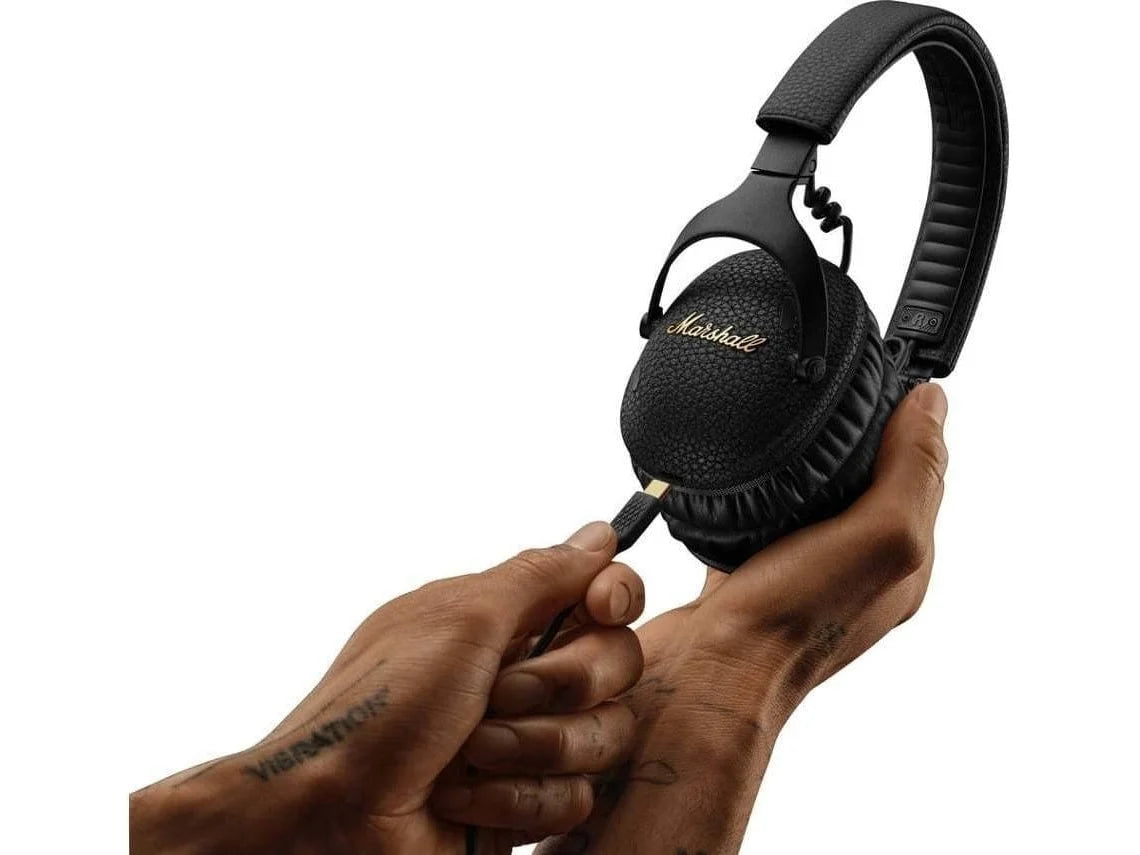 Auscultadores Bluetooth MARSHALL Monitor III (Over Ear - Microfone - Noise Cancelling - Preto)