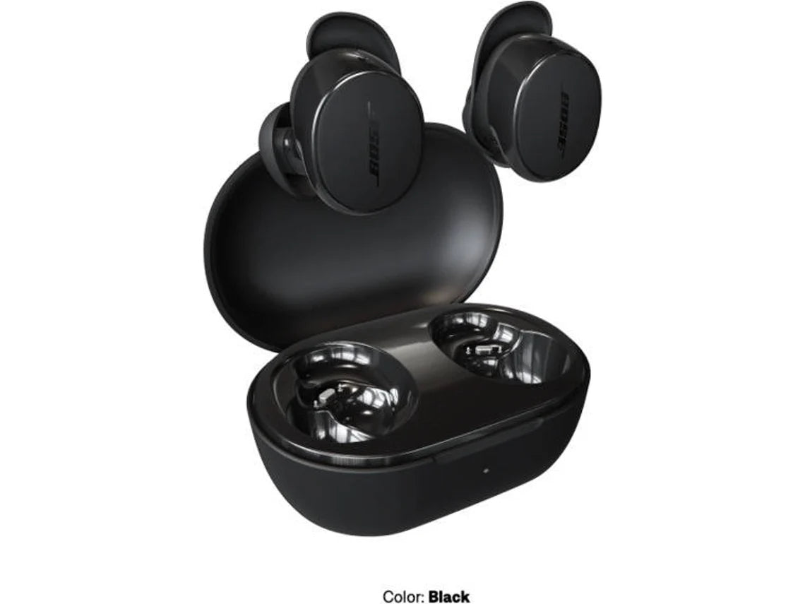Auriculares Bluetooth True Wireless BOSE QuietComfort (In Ear - Microfone - Noise Cancelling - Preto)