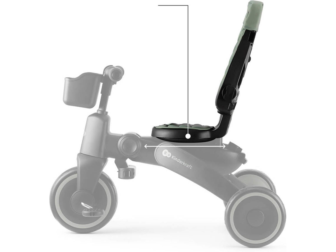 Triciclo 5 em 1 KINDERKRAFT Jazz 2 (Verde)